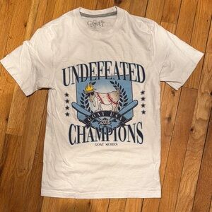 GOAT USA Undefeated Champions White baseball T-Shirt, Size XS